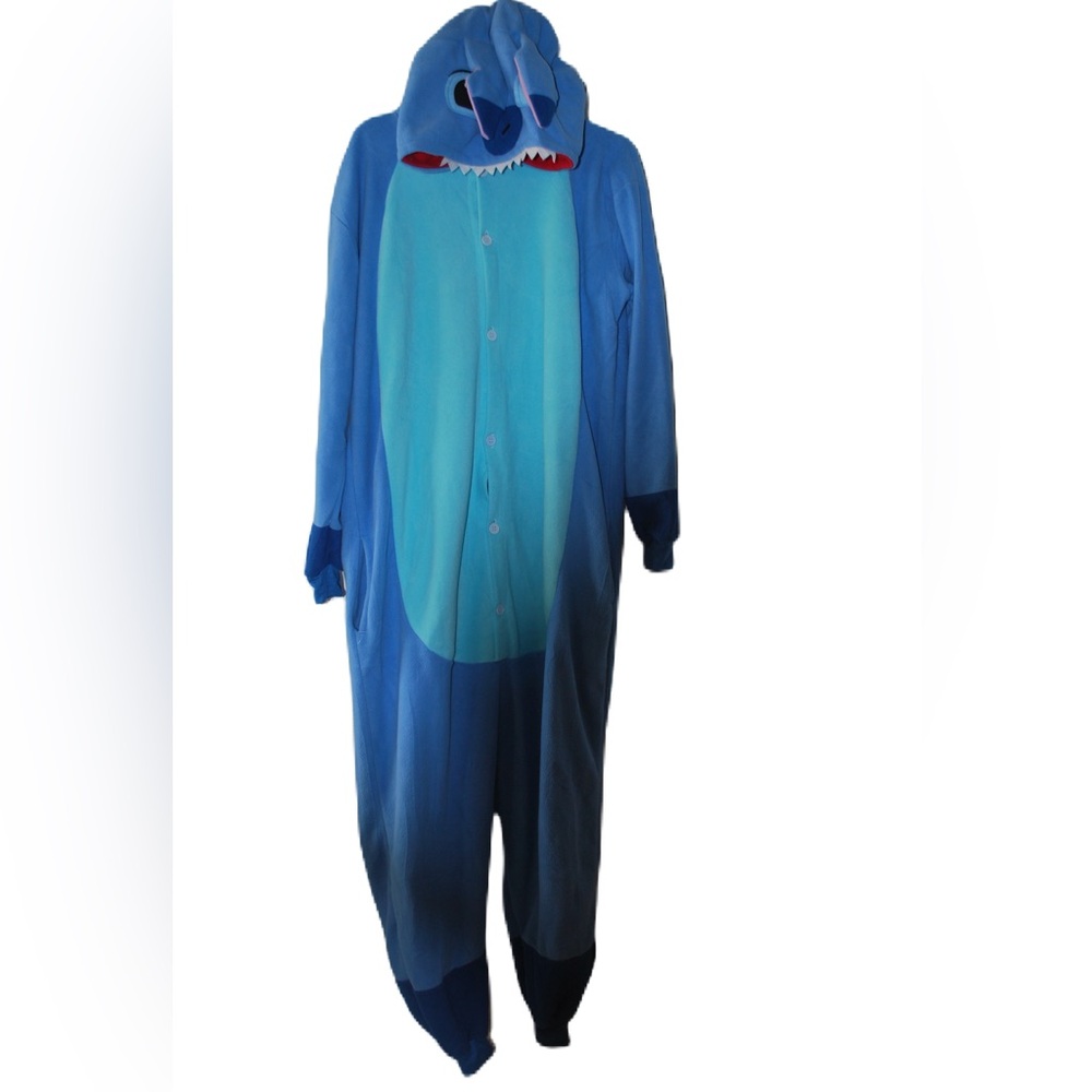 Stitch Union Suit Costume Cosplay Halloween Pajamas Loungewear Adult Size L